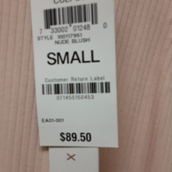 NWT Culpos x INC Nude Blush Tank Ribbed Maxi Dress Size Small **A** - Picture 5 of 6